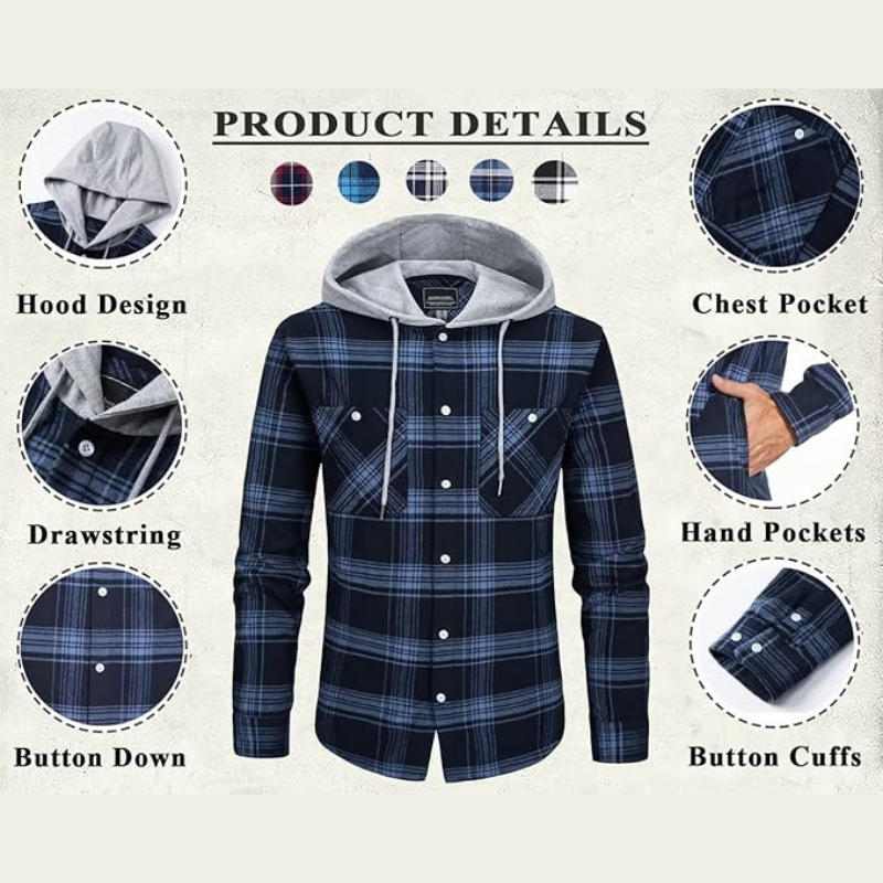 Flannel Insulated Work Hoodie